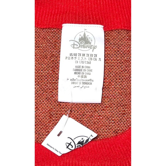 NWT DISNEY Minnie Mouse Pullover Knit Sweater Red White Polka Dot Plus Sz 2x - Picture 3 of 8